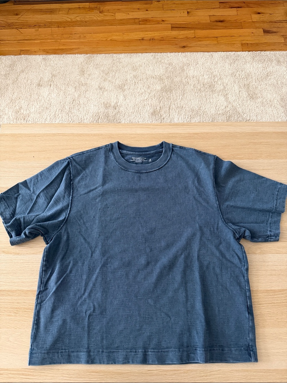 Abercrombie & Fitch Premium heavyweight slub tee (cropped fit)